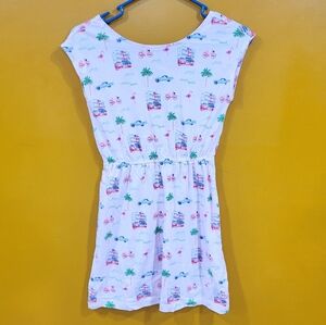 Gap Kids Girls Size 10 100% Cotton Pink Dress Summer Colorful Sundress Beach